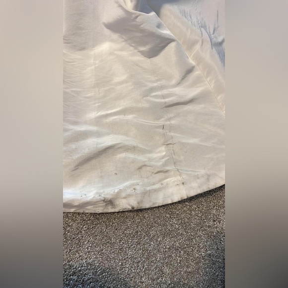 Amsale White Long Train V Neck Dress - Picture 10 of 10